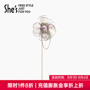 She's茜子愛的模樣原創(chuàng)郁金香無(wú)耳洞耳骨夾小眾耳墜高級(jí)感輕奢耳飾耳環(huán) 通透紫色E0