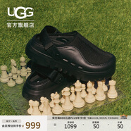 UGG夏季新款男女同款舒適厚底休閑涼鞋1166912BLK|黑色 42