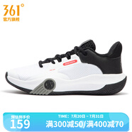361度男鞋運動鞋秋季新款實戰(zhàn)減震耐磨籃球訓(xùn)練鞋 361度白/曜石黑 41