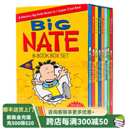 大內(nèi)特1-8冊盒裝 英文原版 Big Nate 8-book Box Set 我們班有個搗蛋王漫畫搞笑故事集 兒童章節(jié)橋梁書英語讀物小屁孩日記作者推薦 大內(nèi)特1-8冊盒裝（瑕疵 僅盒子破損）