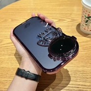 赫豹適用蘋果15promax手機(jī)殼潮牌iphone17proamx宇航員隱形鏡頭支架16防摔電鍍漸變閃粉紙?zhí)杖塑洑?宇航員鏡頭隱形支架-暗夜紫 iPhone 17Pro Max