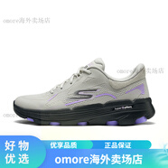 斯凱奇（Skechers）幻彩 男女款運動跑步鞋高回彈舒適輕便透氣百搭時尚運動鞋 女款-淺灰色/黑色/LGBK 36