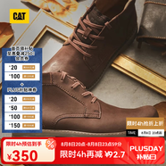 CAT卡特馬丁靴皮靴男鞋新復(fù)古回潮商務(wù)風(fēng)牛皮加絨保暖休閑靴P719118 咖色 加絨 40