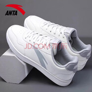 安踏（ANTA）男鞋2025夏季新款透氣輕便正品高顏值經(jīng)典小白鞋男士運動(dòng)鞋板鞋 浮云灰 【基礎板鞋】 40.5