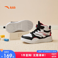 安踏（ANTA）兒童運(yùn)動(dòng)鞋男大童2024秋冬百搭小白鞋魔術(shù)貼高幫板鞋A12438002