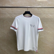新款THOM BROWNE 獨(dú)家爆款火爆TB 動(dòng)物狗狗系列短袖 白色 2XL