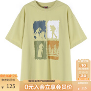 KAMA卡瑪短袖男女同款T恤2024新款夏季涼感抗菌印花寬松戶(hù)外百搭 綠色 S