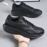 安踏星云2男鞋跑步鞋2025夏慢跑鞋緩震網(wǎng)面透氣輕便運動(dòng)休閑男鞋 【星云2】基礎黑 42