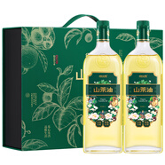 得爾樂(lè )有機山茶油禮盒1L*2瓶食用油 低溫壓榨一級 送禮禮盒
