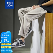 唐獅（TonLion）2023工裝褲男寬松哈倫束腳休閑長褲子