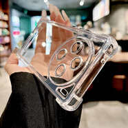 際客vivox200手機保護殼鏡頭全包x100pro保護套透明x100s pro氣囊防摔 軟矽膠巜巜石墨黑-四角氣囊防摔軟殼 送全屏保護膜 vivo X100 SPro