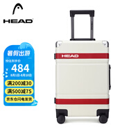 海德（HEAD）行李箱男學(xué)生鋁框拉桿箱女24英寸密碼箱旅行箱子 白紅色