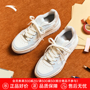安踏（ANTA）982板鞋女夏季新款低幫撞色潮流女子休閑運動鞋122448068 淺霧灰/象牙白-4 37.5 (235mm)