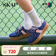 圣伽步（Skap）板鞋女士休閑百搭平底戶(hù)外德訓鞋 深藍色 37
