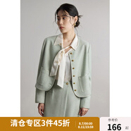 獨(dú)束大碼女裝法式小香風(fēng)通勤套裝秋裝新款微胖mm簡約氣質(zhì)時尚套裝 外套 M