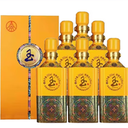 五糧液（WULIANGYE）【喜酒】五糧液股份公司 玉酒佳釀系列 52度濃香型白酒 收藏宴請 52度555mL 6瓶 玉酒帝王黃