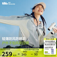 蕉下（beneunder）速干防風(fēng)山系外套女防紫外線(xiàn)防曬衣女新款北歐灰M