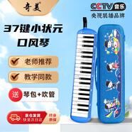 奇美37鍵課堂指定樂器小狀元EVA卡通口風(fēng)琴 藍(lán)色 帶吹奏說明