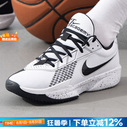 耐克（NIKE）官方 男鞋運動鞋 25夏新款比賽實戰(zhàn)訓練鞋休閑鞋耐磨緩震籃球鞋男 黑/白 44.5 （內(nèi)長285mm）