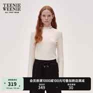 Teenie Weenie小熊女裝簡約簡約冬裝吸濕發(fā)熱抓絨半高領打底衫T恤 象牙白 XS (155)