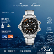 漢米爾頓（Hamilton）漢密爾頓瑞士機(jī)械手表男 卡其航空超越風(fēng)速雙歷立體大表盤男表
