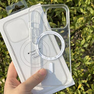 華強(qiáng)北正品適用于蘋果15promax手機(jī)殼MagSafe液態(tài)硅膠iPhone14pro 【亞克力磁吸透明殼】半包硬殼 iPhone15pro