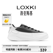 LOXKI（洛克斯基）Alpha小圓鞋Lite板鞋子男潮流百搭休閑鞋 明星同款 反轉(zhuǎn)黑白 39