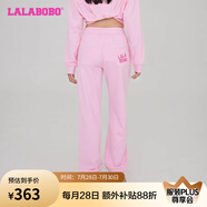 拉拉波波（LALABOBO）LALABOBO 蘿卜休閑針織長褲女|LBCC-WXZC22 粉色 M