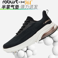 361度女鞋氣墊軟底高彈減震運動(dòng)鞋25夏季款網(wǎng)面透氣體育跑鞋女 曜石黑/金 35