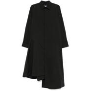 Y-3女士長袖襯衫連衣裙棉尼龍氨綸彈性修飾 BLACK 均碼 |S