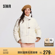 森馬（Semir）森馬羽絨服女新中式仿兔毛領(lǐng)短款保暖外套24冬新款109724113017