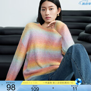 三彩漸變彩虹夢幻針織衫