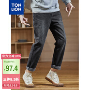 唐獅（TonLion）2023男小直筒牛仔長褲 無絨款/三批/碳黑 28 