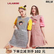 拉拉波波春新款時尚復古優(yōu)雅顯瘦小香風無袖連衣裙女|L20A-WLZY11 黑色 XS