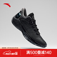 安踏（ANTA）速戰(zhàn)6丨PG7科技籃球鞋穩(wěn)定支撐防滑耐磨運(yùn)動(dòng)鞋 黑/火山灰-1 44 (270mm)