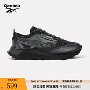 Reebok銳步官方25春季男女同款CL LEGACY W+戶外復(fù)古運動休閑跑鞋 25SRC905U1GH0 深灰/黑 40