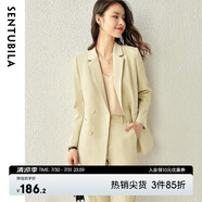 尚都比拉面試小西裝女外套2025春裝新款職業(yè)裝套氣質(zhì)簡約風(fēng)休閑通勤小西服 治愈黃西裝外套 XL