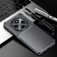 MI適用紅米14R手機(jī)殼小米redmi14C軟殼保護(hù)套a4 5g版2025年碳纖維紋 深邃黑 +一個膜 紅米14R