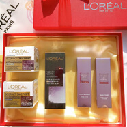 歐萊雅（LOREAL）進(jìn)口節(jié)日禮物母親節(jié)護(hù)膚禮盒55+日晚霜精華水乳套裝七夕禮物 日晚霜+小黑瓶+玻尿酸中樣水乳(