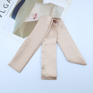 卡若登新品連衣裙腰帶女款夏季純色百搭黑色絲綢雪紡布料細長(cháng)裝飾配褲子 卡其色2亮面絲綢布料腰帶 180cm