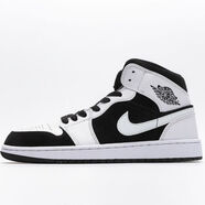 耐克（NIKE）AJ1籃球鞋男鞋aj1煙灰黑腳趾閃電倒鉤Aj1高幫運(yùn)動(dòng)鞋小熊貓aj1 AJ高幫 黑白熊貓 554724-113 42