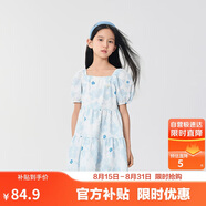 巴拉巴拉女童夏裝連衣裙24中大童甜美裙子泡泡袖202224111040