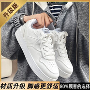 森馬斷碼小白鞋男款夏季透氣潮流百搭白鞋感白色板鞋運動 X132白色【升級版】 40