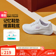 斯凱奇【舒適透氣記憶鞋墊】女鞋夏季運(yùn)動(dòng)休閑鞋輕便一腳蹬健步跑步鞋 白色/WHT 39