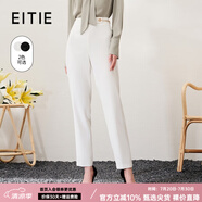 愛特愛（EITIE）氣質(zhì)OL高腰顯瘦小腳休閑褲通勤簡(jiǎn)約百搭春季新款6905601 亮白10 M 160