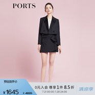 PORTS寶姿女裝春夏新款短款西裝外套 黑色 2