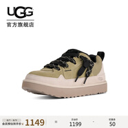 UGG秋季男士雙色系帶街頭款休閑鞋1169493MTY|啞光黃銅色/油灰色42