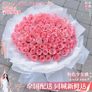 百花館鮮花速遞花禮99朵玫瑰花真花束表白求婚送女友愛(ài)人同城配送當(dāng)日達(dá) 【愛(ài)你這顆心】99朵|JD434