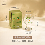 摩登主婦啤酒杯個(gè)性豬豬玻璃杯女生可愛(ài)家用牛奶果汁飲料杯子 卡通玻璃杯-鱷魚(yú)
