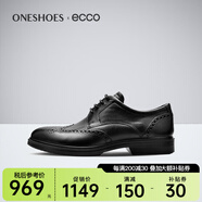 愛步（ECCO）男鞋商務正裝皮鞋低跟系帶布洛克雕花鞋 里斯622164海外直郵 01001 39